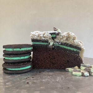 January Mint Oreo Crumb Cake